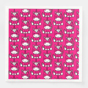 Little Girls Unicorn Pony Napkin