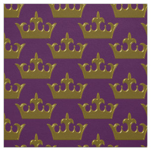Little Gold Crown, Purple-Fabric Fabric