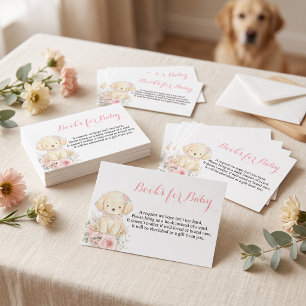 Little Golden Girl Baby Shower Books for Baby Enclosure Card