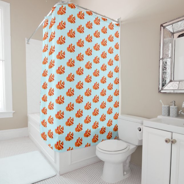 Little Goldfishes Shower Curtain - Your Colours (In Situ)