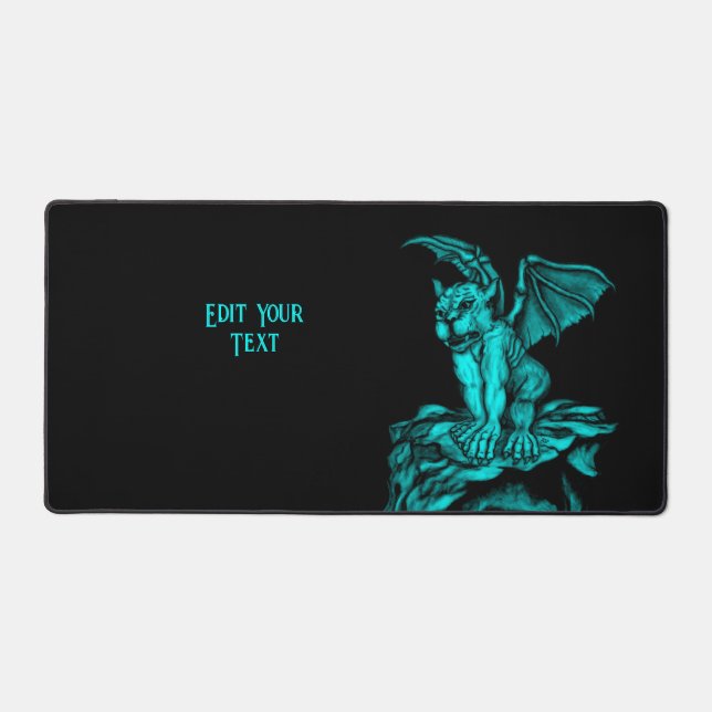 Little Golem Gargoyle Desk Mat (Front)