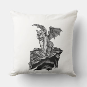 Little Golem Gargoyle Outdoor Pillow