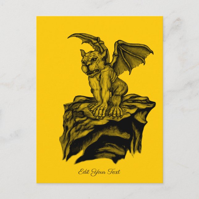 Little Golem Gargoyle Postcard (Front)