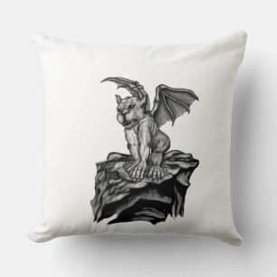 Little Golem Gargoyle Throw Pillow