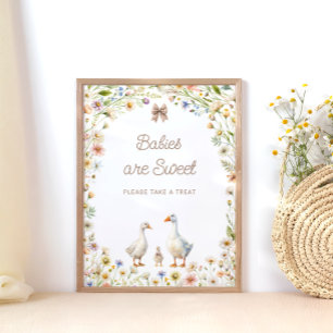 Little Goose Babies are Sweet Take a Treat  Poster