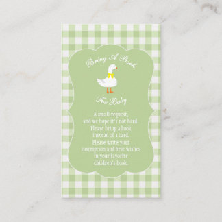 Little Goose Baby Shower Books For Baby Enclosure Card