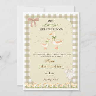 Little goose baby shower invitation