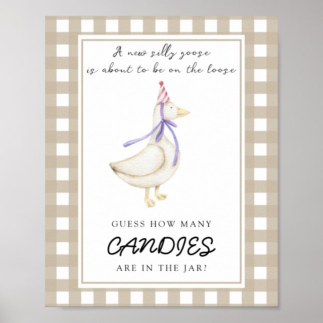 Little goose - guess how many candies poster (Front)