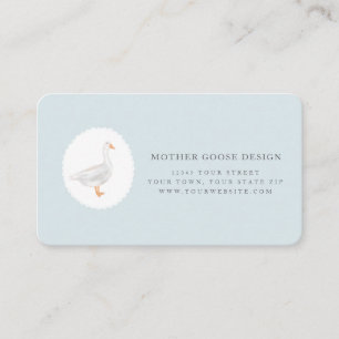Little Goose illustration scalloped Business Card