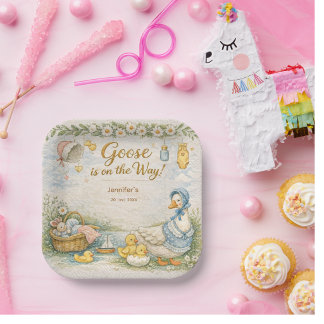 little goose is on the way  paper plate