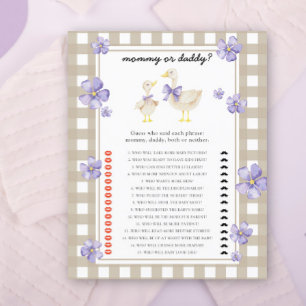Little goose - mommy or daddy baby shower game