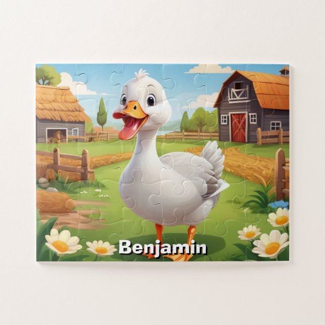 Little Goose Personalized Kid's Jigsaw Puzzle (Horizontal)