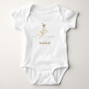 Little Goose Typography Baby Name Bodysuit