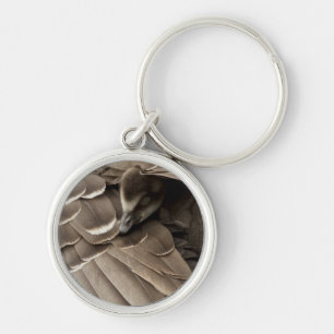 Little Gosling Under Mom's Wing Keychain
