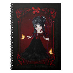 Little Goth Devil Girl Design 1 Note Livre