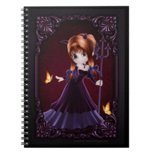 Little Goth Devil Girl Design 5 Note Book