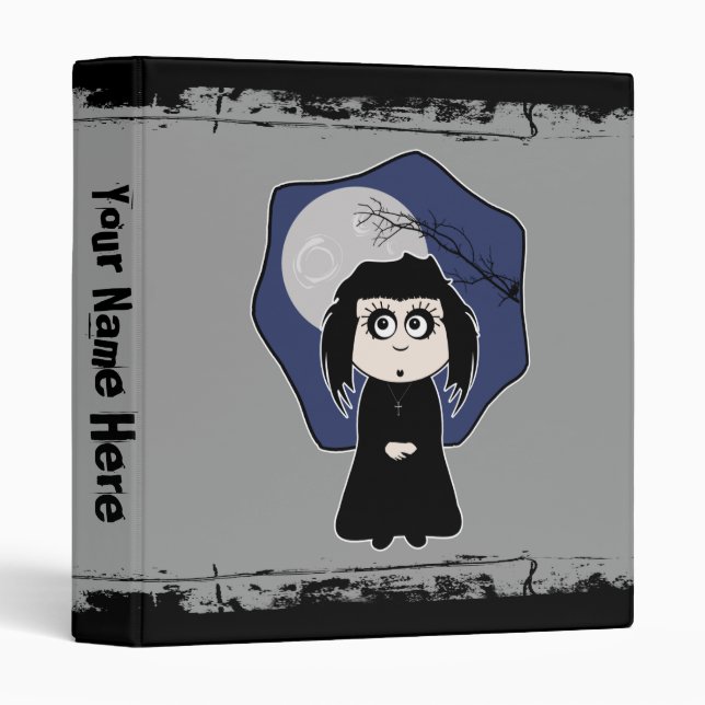 Little Goth Girl Classeur (personnalisable) (Devant/Côté)