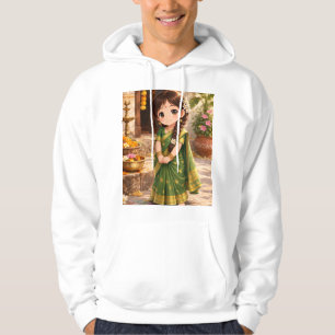 Little Grace in Green Hoodie