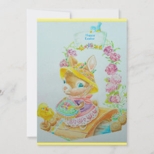 Little grandaughter easter greetings card