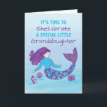 Little Granddaughter Birthday Sparkly Look Mermaid Card<br><div class="desc">Your little granddaughter is one special girl. This is a special card that was designed to greet a special little girl like her once she celebrates her birthday soon. Get this card now so you would be ready when that special day arrives. You will definitely make her day once you...</div>