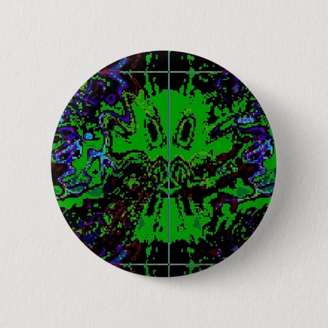 Little green Devil 2 Inch Round Button (Front)