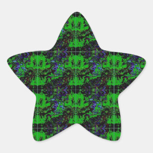 Little green Devil Star Sticker