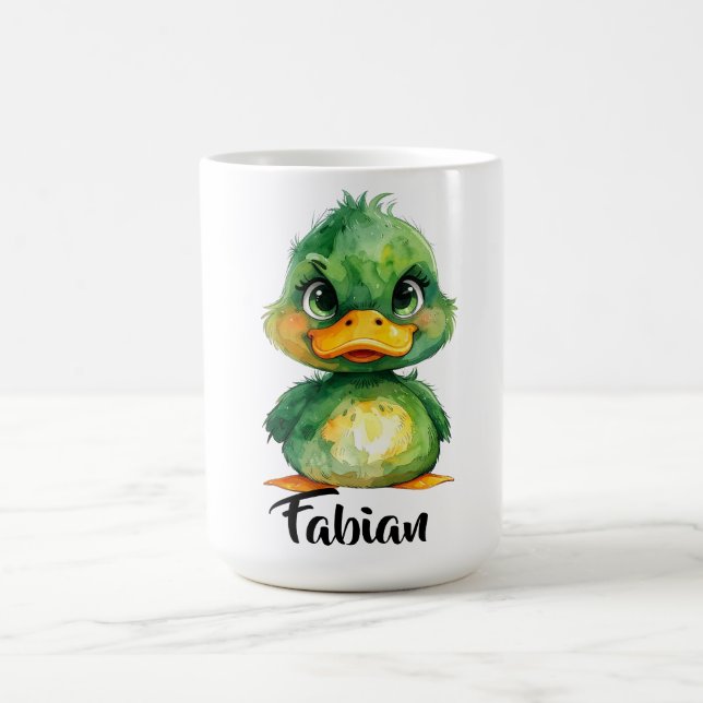 Little green duck  coffee mug (Center)