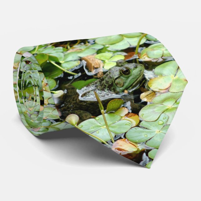 Little Green Frog Tie (Rolled)