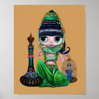 Little Green Genie Belly Dancer Girl