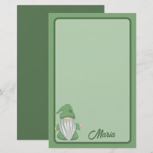 Little Green Gnome Detailed Stationery