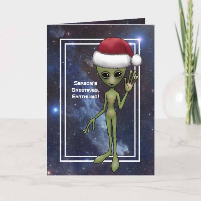 Little Green Man Alien Space Holiday Christmas (Front)