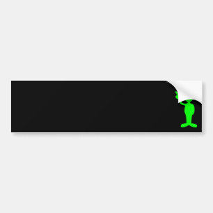 Little Green Man Bumper Sticker