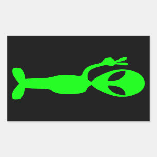 Little Green Man Sticker