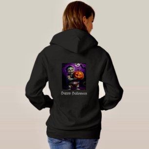 Little Green Monster & Pumpkin Friend Hoodie