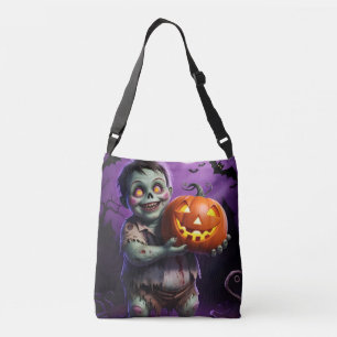 Little Green Monster & Pumpkin Friend Tote