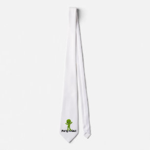 Little Green Mummy Party Animal Halloween Tie