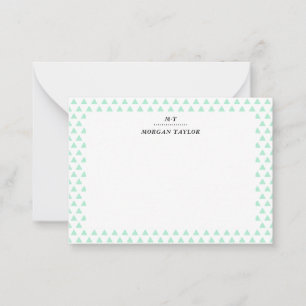 Little Green Triangles Personalized Note Cards