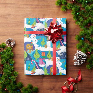 Little Grinch   Merry Grinchmas Colorful Pattern Wrapping Paper