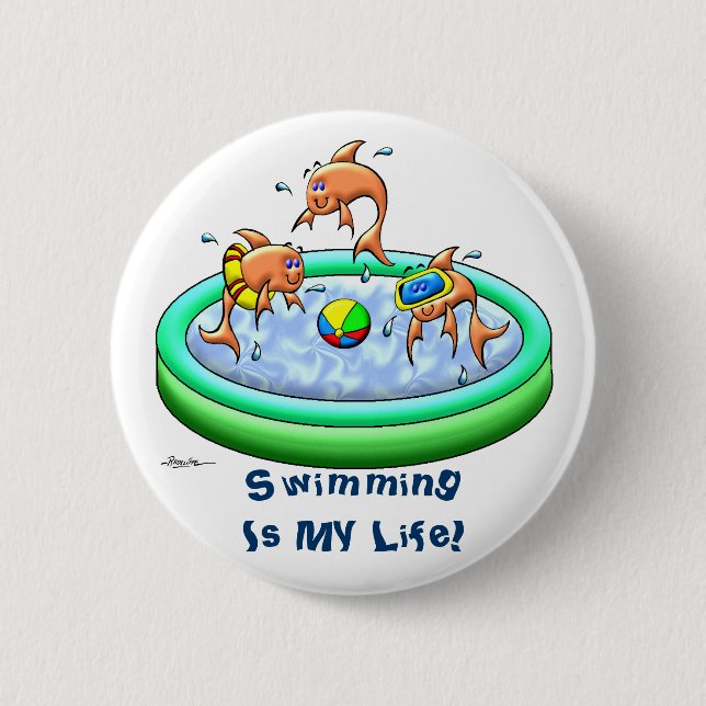 Little Guppies 2 Inch Round Button (Front)