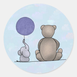 little guy classic round sticker