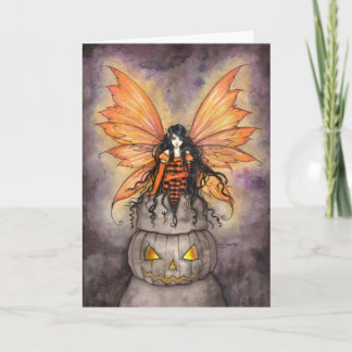 LIttle Halloween Fairy Fantasy Gothic Art Card