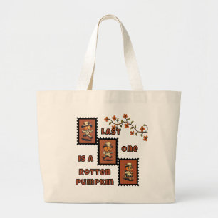 Little Halloween Humour Jack o lantern Large Tote Bag