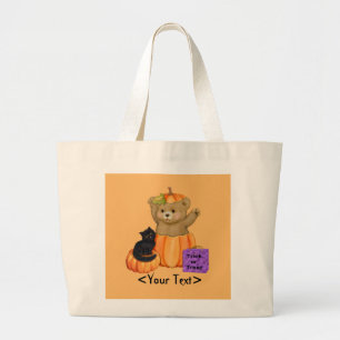 Little Halloween Teddy Large Tote Bag