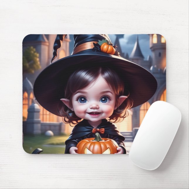 Little halloween which  mouse pad (With Mouse)