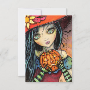 Little Halloween Witch Halloween Postcards