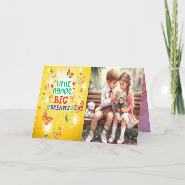 Little Hand Folded Invitation Card (Front)