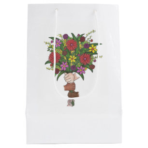 Little Hands Flower Bouquet Teacher Gift Bag