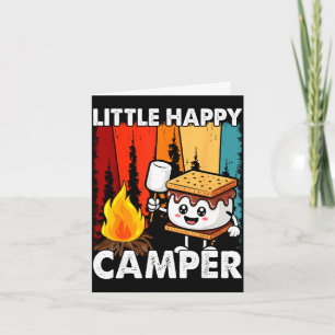 Little happy camper funny boy girl toddler smore card