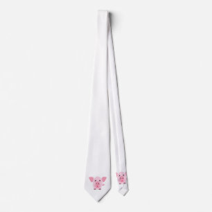Little happy cute pink pig tie
