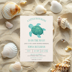 Little Hatchling Turtle Tortoise Ocean Baby Shower Invitation